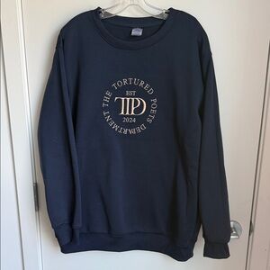 TTPD Taylor Swift Navy Crewneck Sweatshirt
